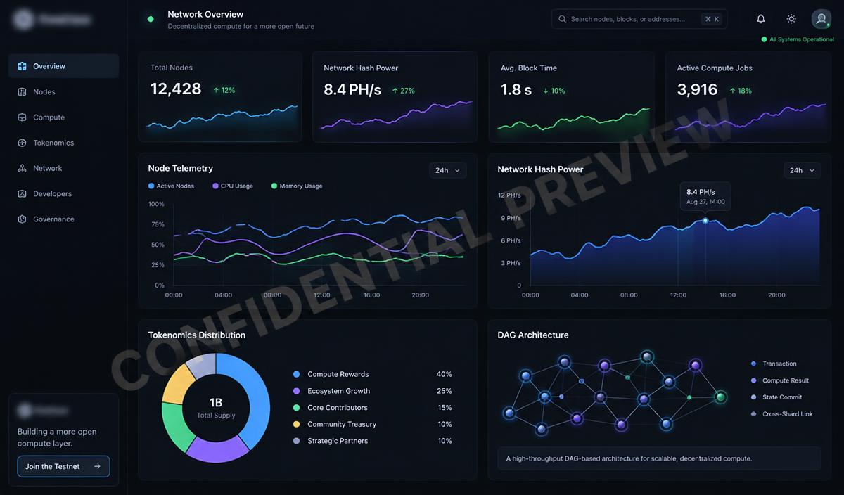 Web3 Computational Energy Tokenization SaaS Protocol — illustrative product interface concept, not a live screenshot